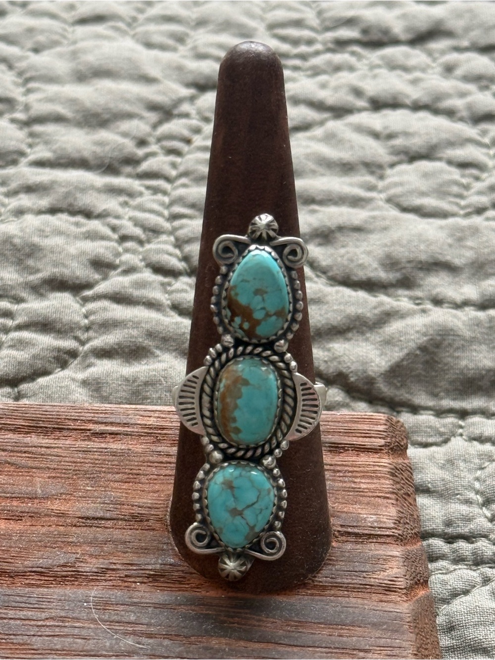 Southwest Handmade | Sterling Silver | #8 Crawler Ring | Sz. Adjustable